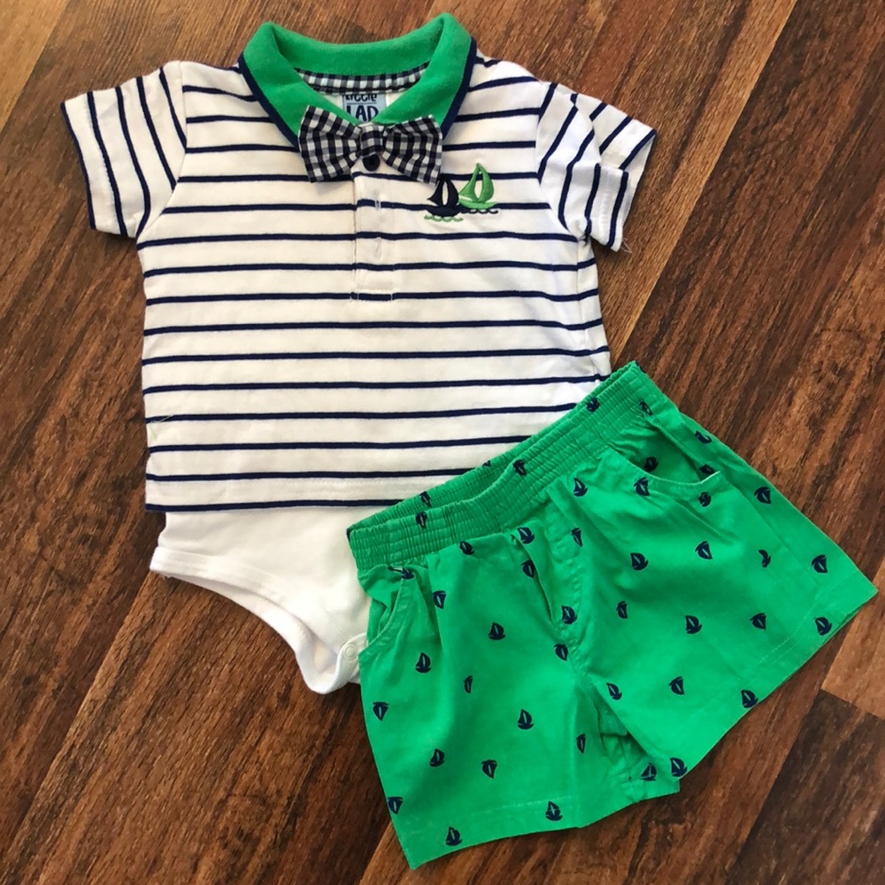 18mos Short Set with Bow tie